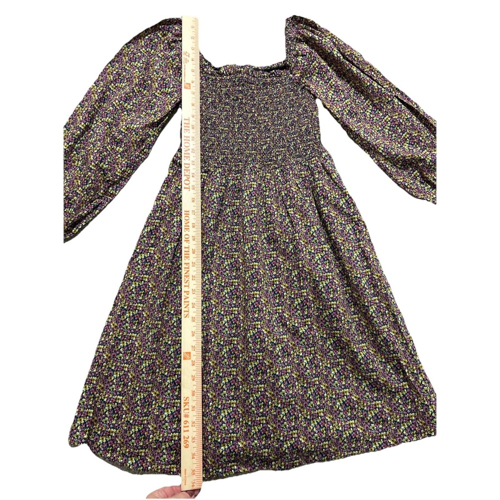 J. Crew Small Organic Cotton Daydream Midi Dress Liberty Fabric Floral Busy Izzy - Picture 4 of 9